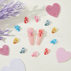 24Pcs 6 Colors Resin Rhinestone Cabochons&nbsp;MRMJ-HY0002-50