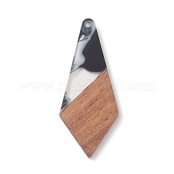 Pearlized Resin & Walnut Wood Pendants&nbsp;WOOD-C016-01A