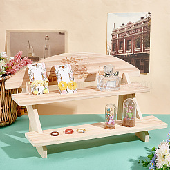 DIY 2 Tier Stair Style Wooden Plant Stand Kit&nbsp;ODIS-WH0299-11B