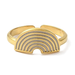 304 Stainless Steel Enamel Open Cuff Rings for Women&nbsp;RJEW-F166-51G-02