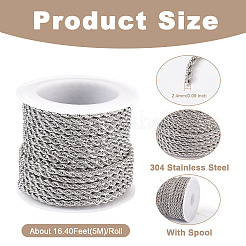 304 Stainless Steel Twist Rope Chains&nbsp;CHS-YS0001-08