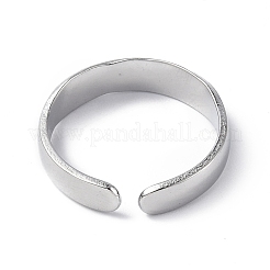 Non-Tarnish 304 Stainless Steel Crescent Moon Open Cuff Ring for Women&nbsp;X-RJEW-C046-01P
