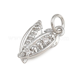 Brass Micro Pave Cubic Zirconia Pendants&nbsp;KK-A269-12P