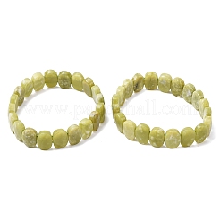 Natural Lemon Jade Faceted Beaded Stretch Bracelets for Women&nbsp;BJEW-K251-07G