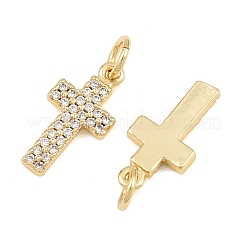 Brass Micro Pave Clear Cubic Zirconia Pendants&nbsp;CU-CBADC6C-05G-02