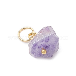 Electroplated Natural Quartz Pendants&nbsp;PALLOY-JF04535-01