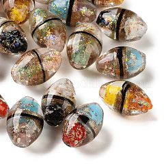 Luminous Handmade Gold Sand Lampwork Beads&nbsp;LAMP-F047-07
