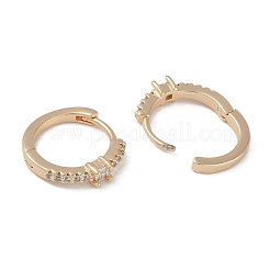 Clear Cubic Zirconia Hoop Earrings&nbsp;EJEW-L292-005G