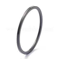 1mm Polished Plain Dome Finger Ring for Girl Women&nbsp;RJEW-C012-02F-EB