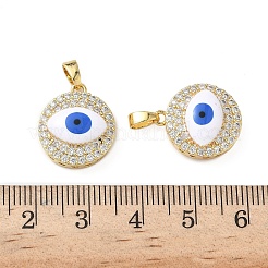 Brass Micro Pave Cubic Zirconia Pendants&nbsp;KK-I371-38G-03