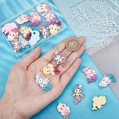 20pcs 5 Styles Opaque Resin Pendants&nbsp;RESI-CA0001-33
