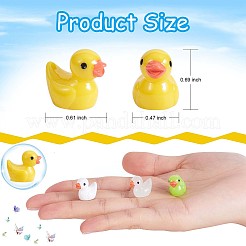 80 Pcs Tiny Ducks Mini Resin Duck Colorful Mini Duck Bulk Fairy Tale Garden Animal Sculpture Resin Duck Image for Miniature Landscape&nbsp;JX344A
