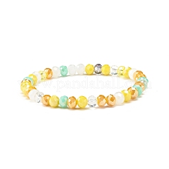 7Pcs 7 Colors Bling Round Glass Beaded Stretch Bracelets Set&nbsp;BJEW-JB07747