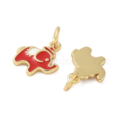 Brass Enamel Charms&nbsp;KK-C110-08G