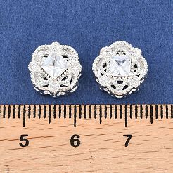 Rack Plating Brass Micro Pave Cubic Zirconia Beads&nbsp;KK-Z082-07S