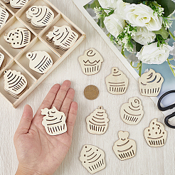 63Pcs 9 Styles Unfinished Wood Cutouts&nbsp;WOOD-WH20011-11A