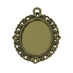 Kit Fabrication Broches Ovales 10 Pièces - Cabochon Verre Transparent, Support Alliage Vintage 51x40mm