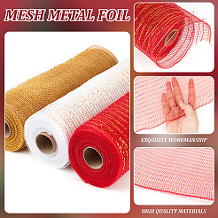 3 Rolls 3 Colors Plastic Veil Netting&nbsp;DIY-BC0012-98B