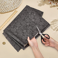1 Yard Flower Pattern Imitation Leather Fabric&nbsp;DIY-MA0007-01