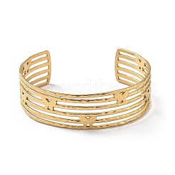 Ion Plating(IP) 304 Stainless Steel Cuff Bangles&nbsp;BJEW-Z078-23G