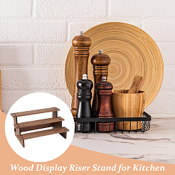 3-Tier Wooden Jewelry Organizer Display Risers&nbsp;ODIS-WH0058-19B