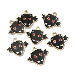Halloween Light Gold Tone Alloy Enamel Pendants&nbsp;ENAM-P247-27KCG