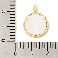 Brass Micro Pave Clear Cubic Zirconia Pendants&nbsp;KK-Z073-23G