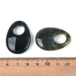 Natural Moss Agate Large Hole Pendants&nbsp;G-N348-06B-07