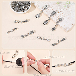 32Pcs 8 Styles Alloy Cord Ends&nbsp;HJEW-SC0003-11