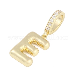 Brass Micro Pave Clear Cubic Zirconia Pendants&nbsp;KK-M289-01E-G