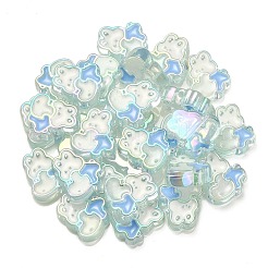 UV Plating Rainbow Iridescent Acrylic Enamel Beads&nbsp;OACR-G012-07B