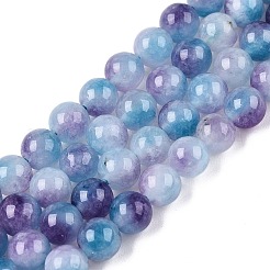Dyed Natural White Jade Beads Strands&nbsp;X-G-T138-6mm-210-6