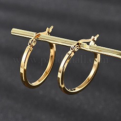 201 Stainless Steel Hoop Earrings&nbsp;EJEW-P304-14B-G