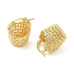 Hollow Basket Brass Hoop Earrings for Women&nbsp;EJEW-G399-03A-G
