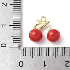 Brass Enamel Pendants&nbsp;KK-P290-12G-02
