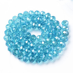 Electroplate Glass Beads Strands&nbsp;EGLA-T025-01C