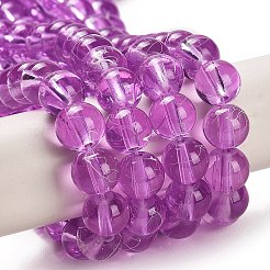 Drawbench Transparent Glass Beads Strands&nbsp;GLAD-Q012-8mm-18