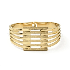 304 Stainless Steel Hollow Out Hinged Bangles for Women&nbsp;BJEW-D044-08B-G