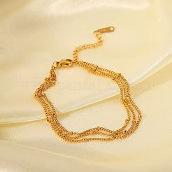Stainless Steel Multi-Layered Satellite Chain Bracelets for Women&nbsp;KV6681