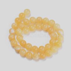 Natural Topaz Jade Beads Strands&nbsp;G-E266-11A-6mm