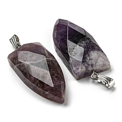 Natural Amethyst Pointed Pendants&nbsp;G-M405-07P-04