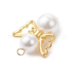 Round White Shell Pearl Pendants&nbsp;PALLOY-JF04379-01