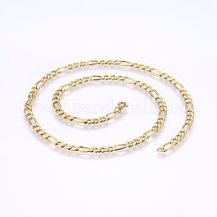 304 Stainless Steel Figaro Chain Necklaces&nbsp;MAK-L015-29B