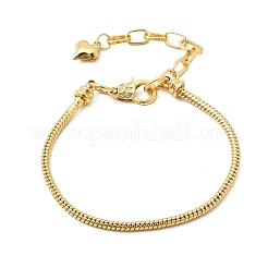 3MM European Brass Chain Bracelet Making&nbsp;BJEW-A164-04G