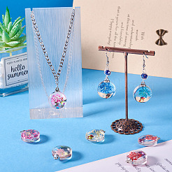 5Pcs Transparent Glass Pendants&nbsp;GLAA-TA0002-83