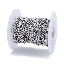 Tarnish Resistant 304 Stainless Steel Twisted Chains for Men's Necklace Making&nbsp;CHS-K001-86