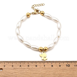 304 Stainless Steel Charm Bracelets for Women&nbsp;BJEW-C098-14G