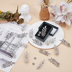 8 Pairs Leaf Alloy Lapel Pin Backs for Backpack Clothes&nbsp;JEWB-HY0001-51P