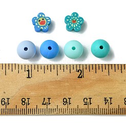 48Pcs 6 Styles DIY Food Grade Silicone & Polymer Clay Beads Jewelry Making Finding Kit&nbsp;DIY-FS0005-83B