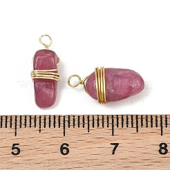 Natural Red Tourmaline Wire Wrapped Pendants&nbsp;GG-CBA4154-01G-01